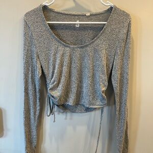 Gray Long Sleeve Women's Top